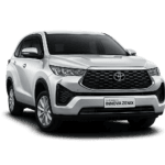 Toyota Innova Zenix type G putih tampak depan untuk layanan sewa mobil Bogor dengan driver profesional