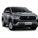 Toyota Innova Zenix Type Q abu-abu tampak depan untuk layanan sewa mobil Bogor dengan driver profesional