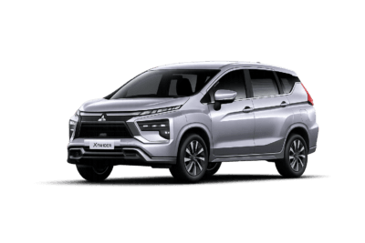 Mitsubishi Xpander putih untuk layanan sewa mobil Bogor dengan driver profesional dari Efrata Rent Car