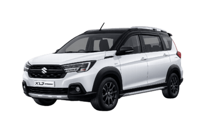 Suzuki XL7 putih dari Efrata Rent Car untuk layanan sewa mobil dengan supir di Bogor