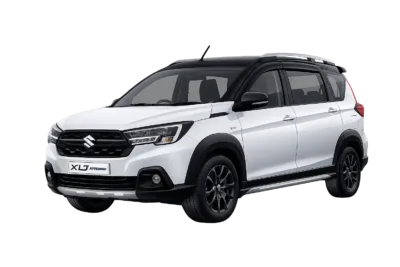 Suzuki XL7 putih dari Efrata Rent Car untuk layanan sewa mobil dengan supir di Bogor