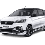Suzuki All New Ertiga Hybrid putih dari Efrata Rent Car untuk layanan sewa mobil dengan supir di Bogor.
